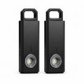 IZWI Duo: two black rechargeable personal alarms on a white background